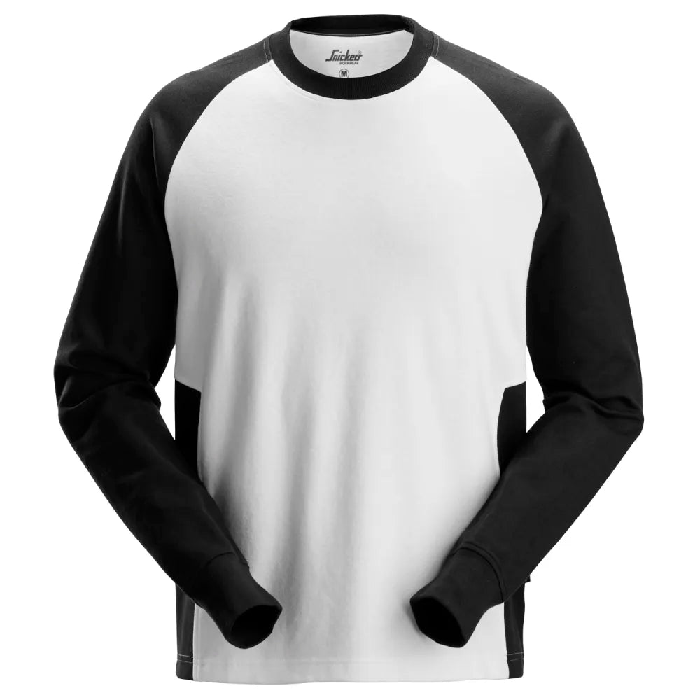 Snickers 2840 Tweekleurig Sweatshirt 0904 White Black