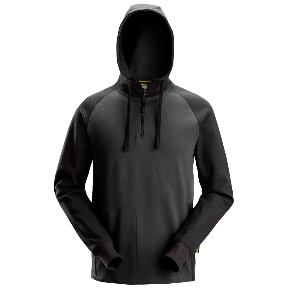 Snickers 2842 Tweekleurige Hoodie Met Halve Rits 5804 Steel Grey Black
