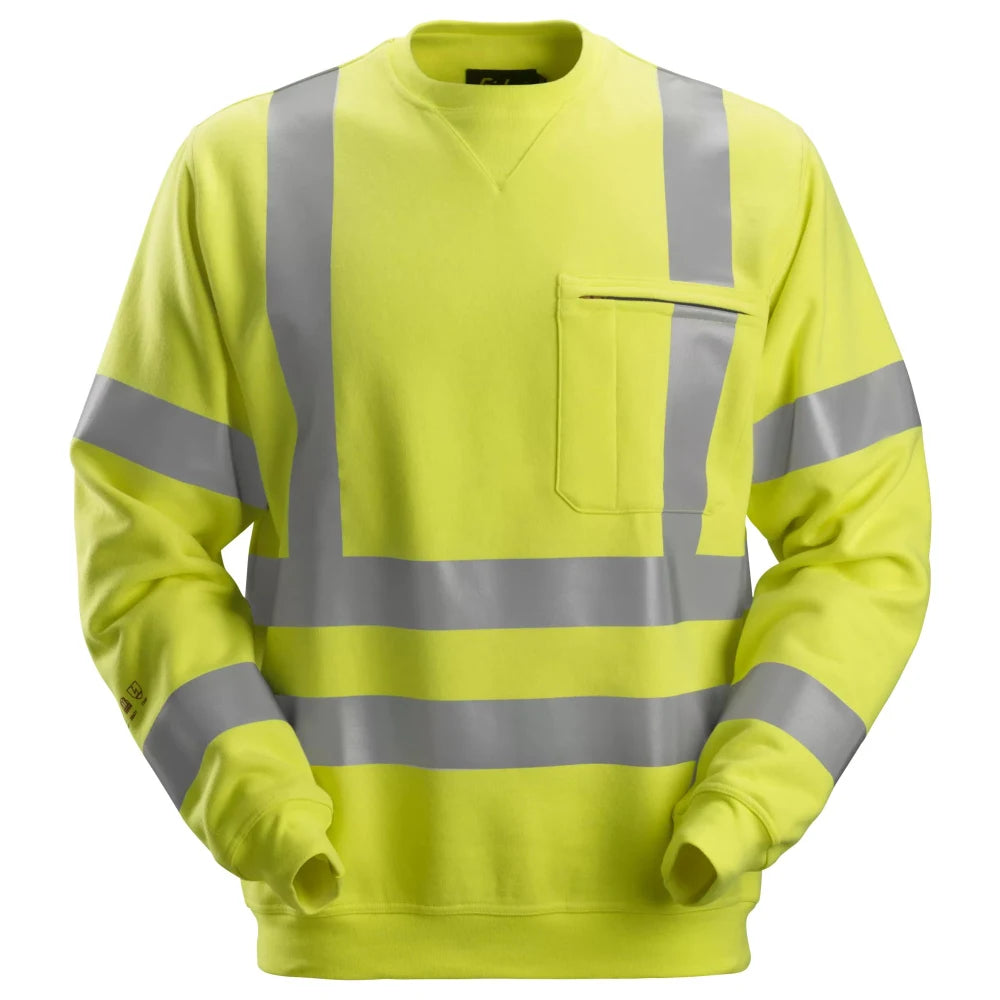 Snickers 2863 Protecwork High-Vis Klasse 3 Sweatshirt 6600 High Visibility Yellow