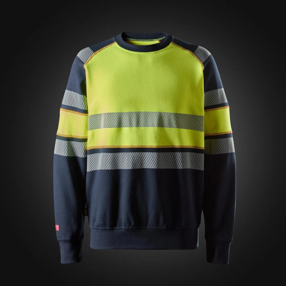 Snickers 2869 Protecwork Sweatshirt High-Vis Klasse 1 9566 Navy High Visibility Yellow