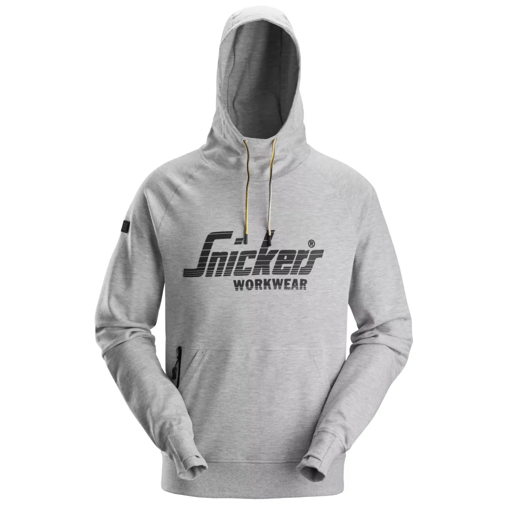 Snickers 2894 Logo Hoodie 2800 Grey Melange