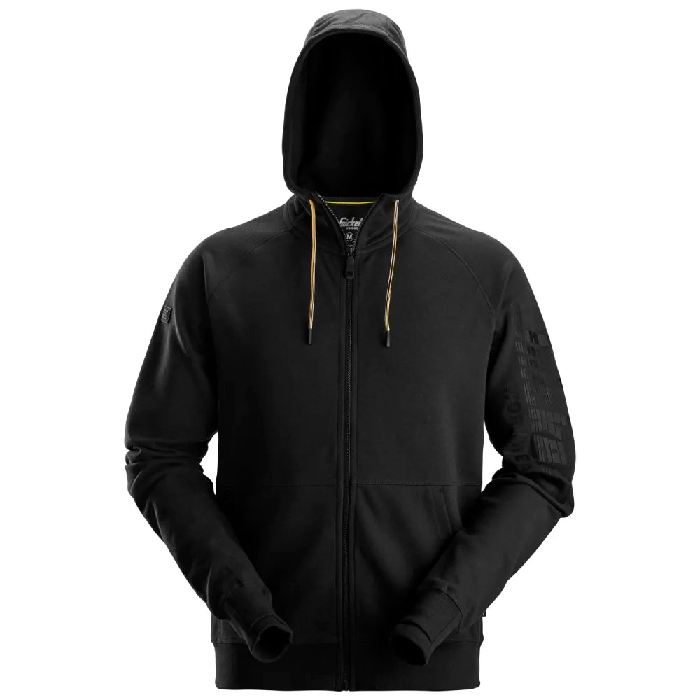 Snickers 2895 Logo Hoodie Met Rits 0400 Black