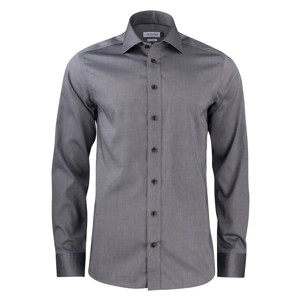 J.Harvest & Frost Green Bow 01 Hemd Regular Fit Heren Grijs