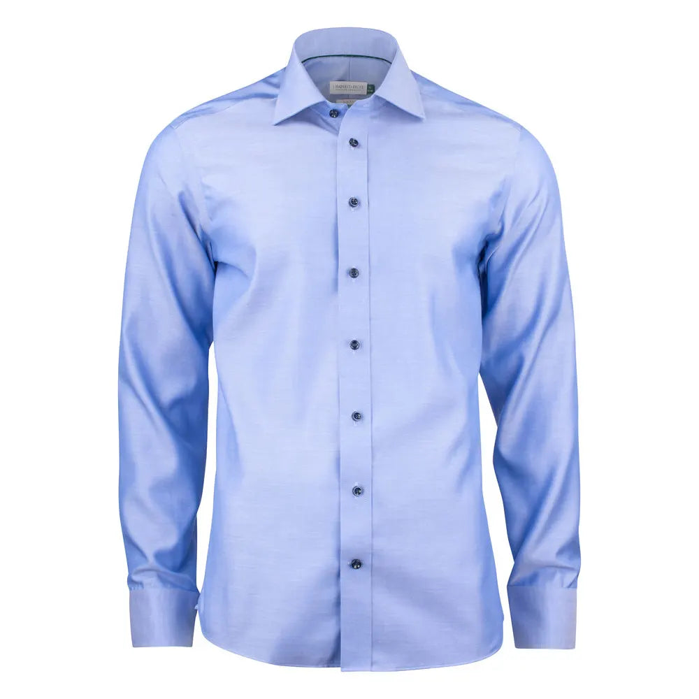 J.Harvest & Frost Green Bow 01 Hemd Slim Fit Heren Middenblauw