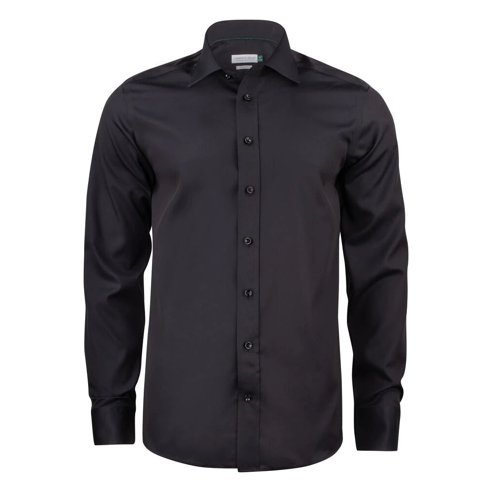 J.Harvest & Frost Green Bow 01 Hemd Slim Fit Heren Zwart