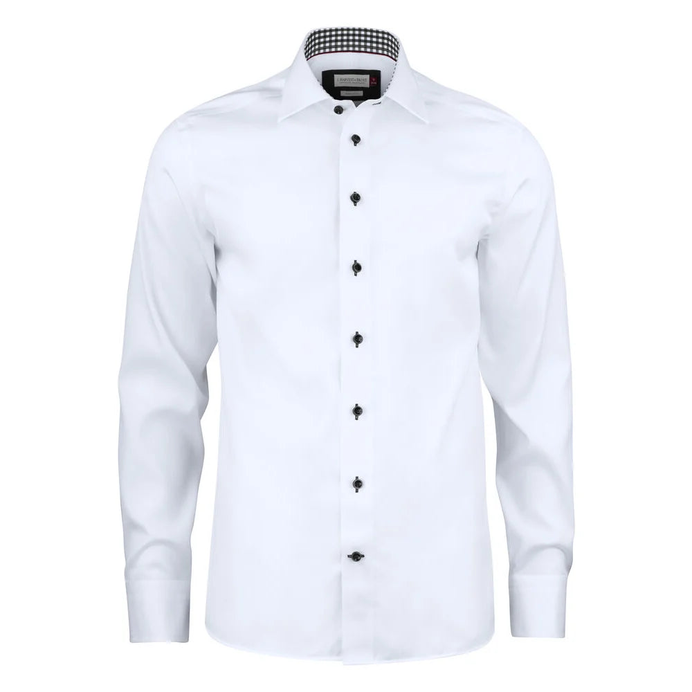 J.Harvest & Frost Red Bow 20 Hemd Regular Fit Heren Wit Zwart