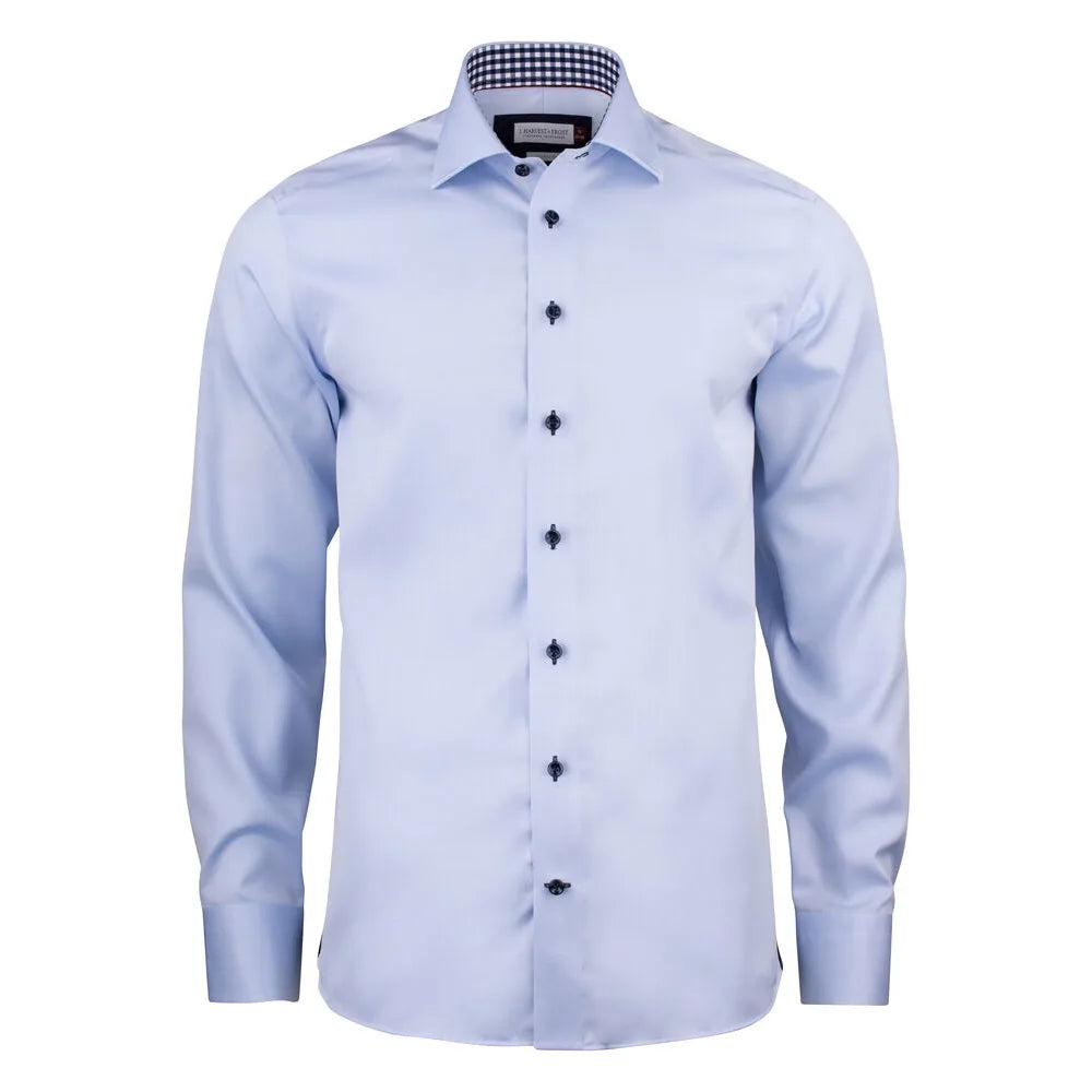 J.Harvest & Frost Red Bow 20 Hemd Regular Fit Heren Hemelsblauw Marine