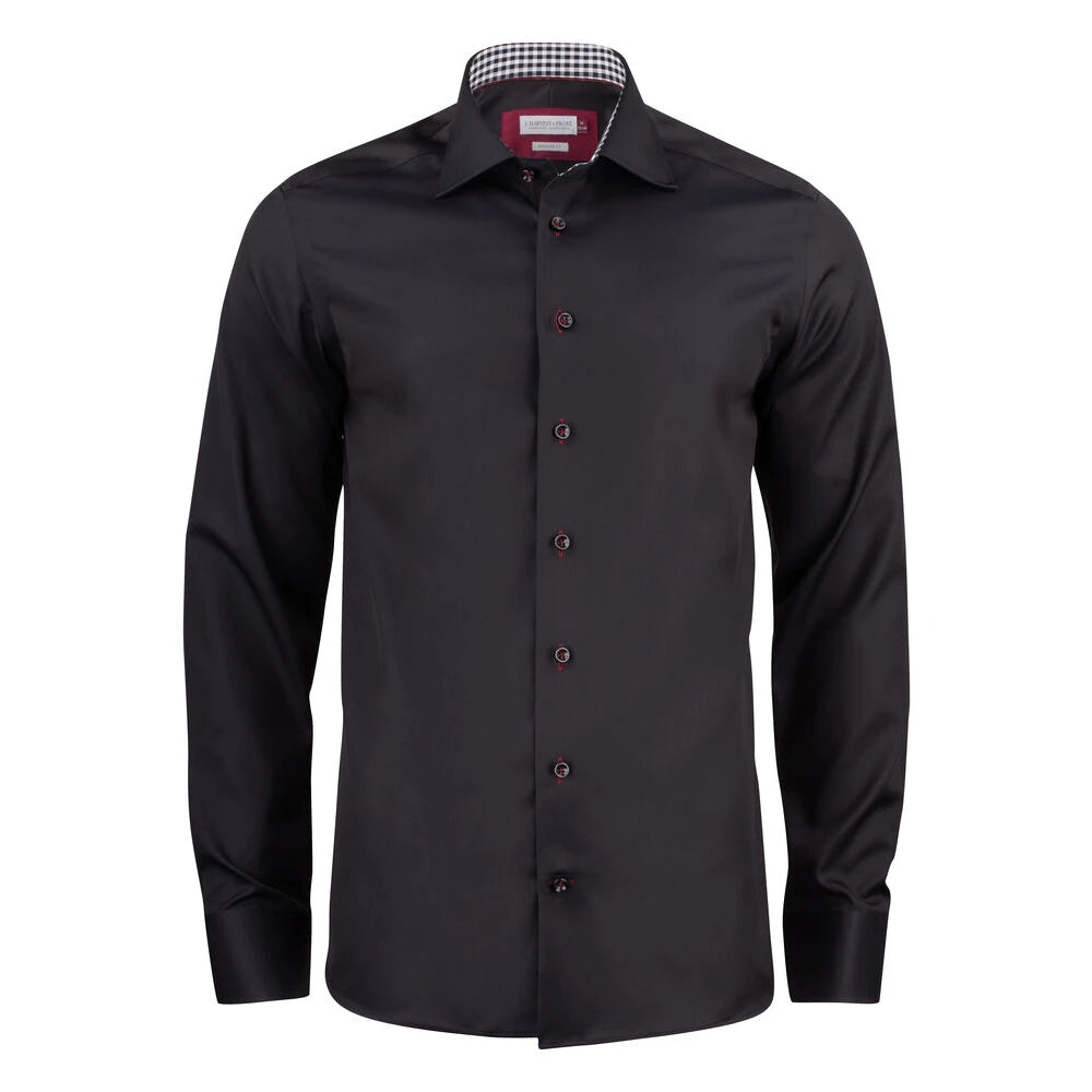 J.Harvest & Frost Red Bow 20 Hemd Regular Fit Heren Zwart Rood