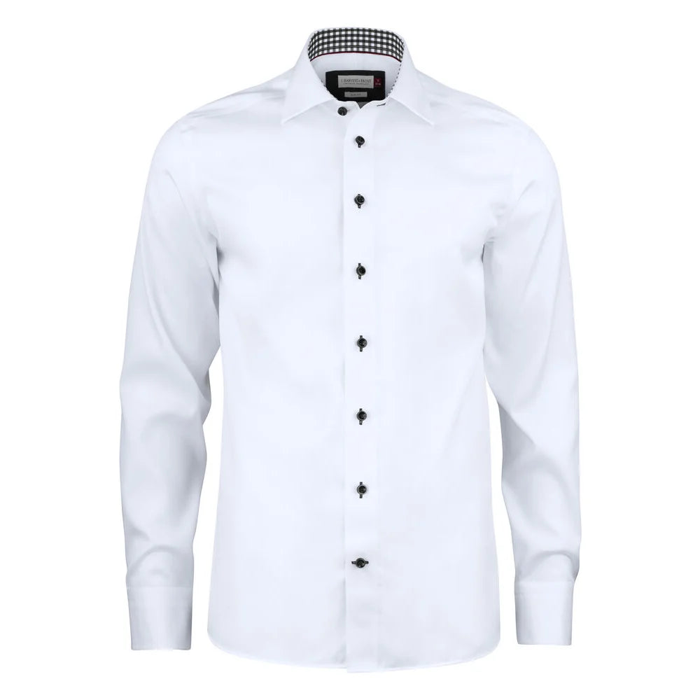 J.Harvest & Frost Red Bow 20 Hemd Slim Fit Heren Wit Zwart