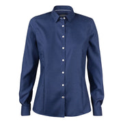 J.Harvest & Frost Purple Bow 49 Hemd Dames Marine Witte Stip