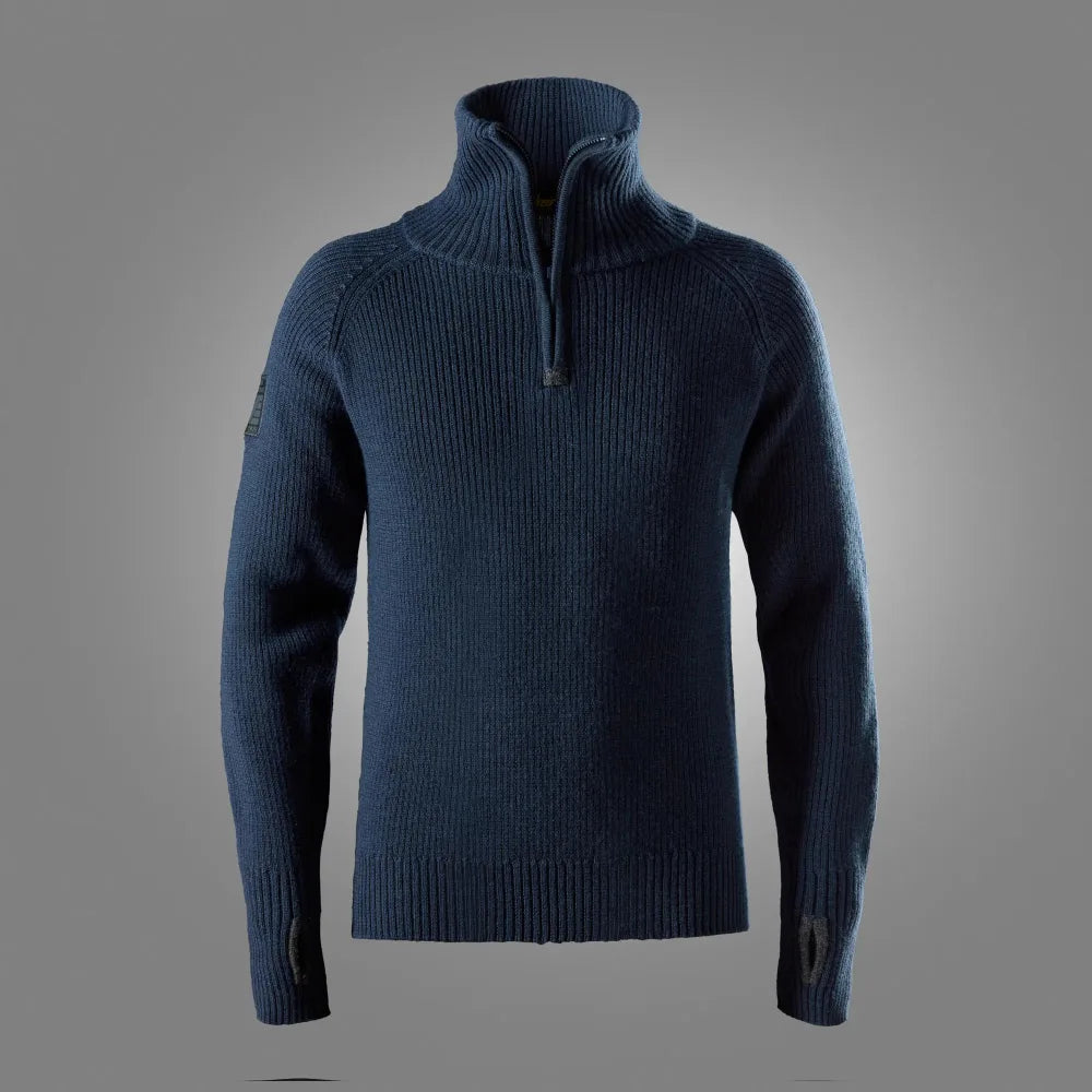 Snickers 2905 Allroundwork Wollen Sweater Met Halve Rits 9500 Navy