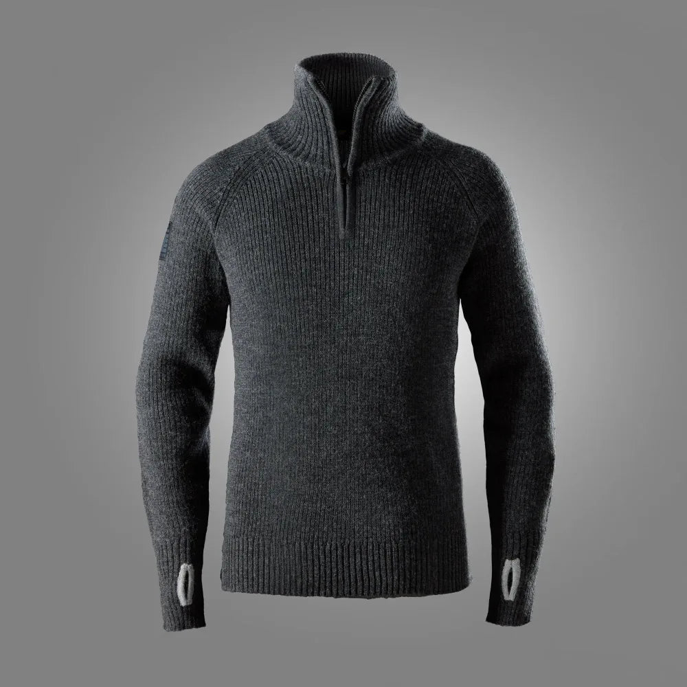 Snickers 2905 Allroundwork Wollen Sweater Met Halve Rits 9800 Anthracite Melange