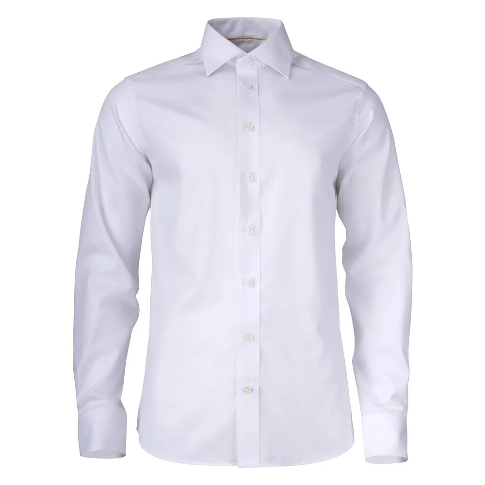 J.Harvest & Frost Yellow Bow 50 Hemd Regular Fit Heren Wit