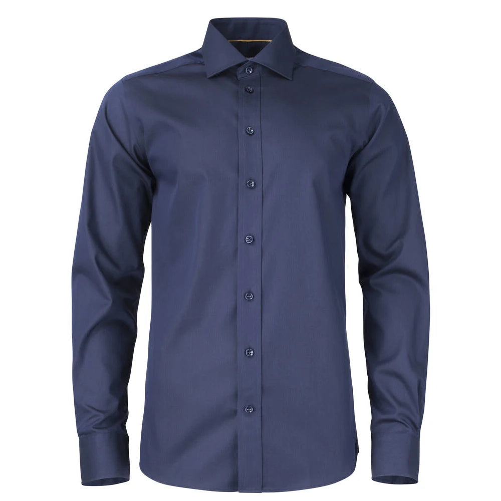 J.Harvest & Frost Yellow Bow 50 Hemd Regular Fit Heren Marine