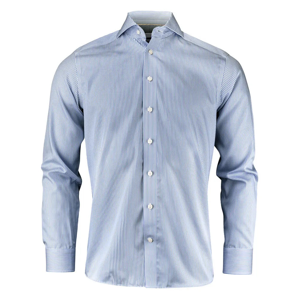 J.Harvest & Frost Yellow Bow 50 Hemd Regular Fit Heren Marine Gestreept