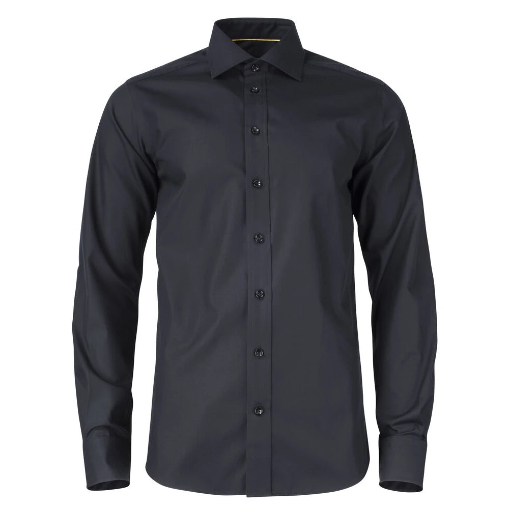 J.Harvest & Frost Yellow Bow 50 Hemd Regular Fit Heren Zwart