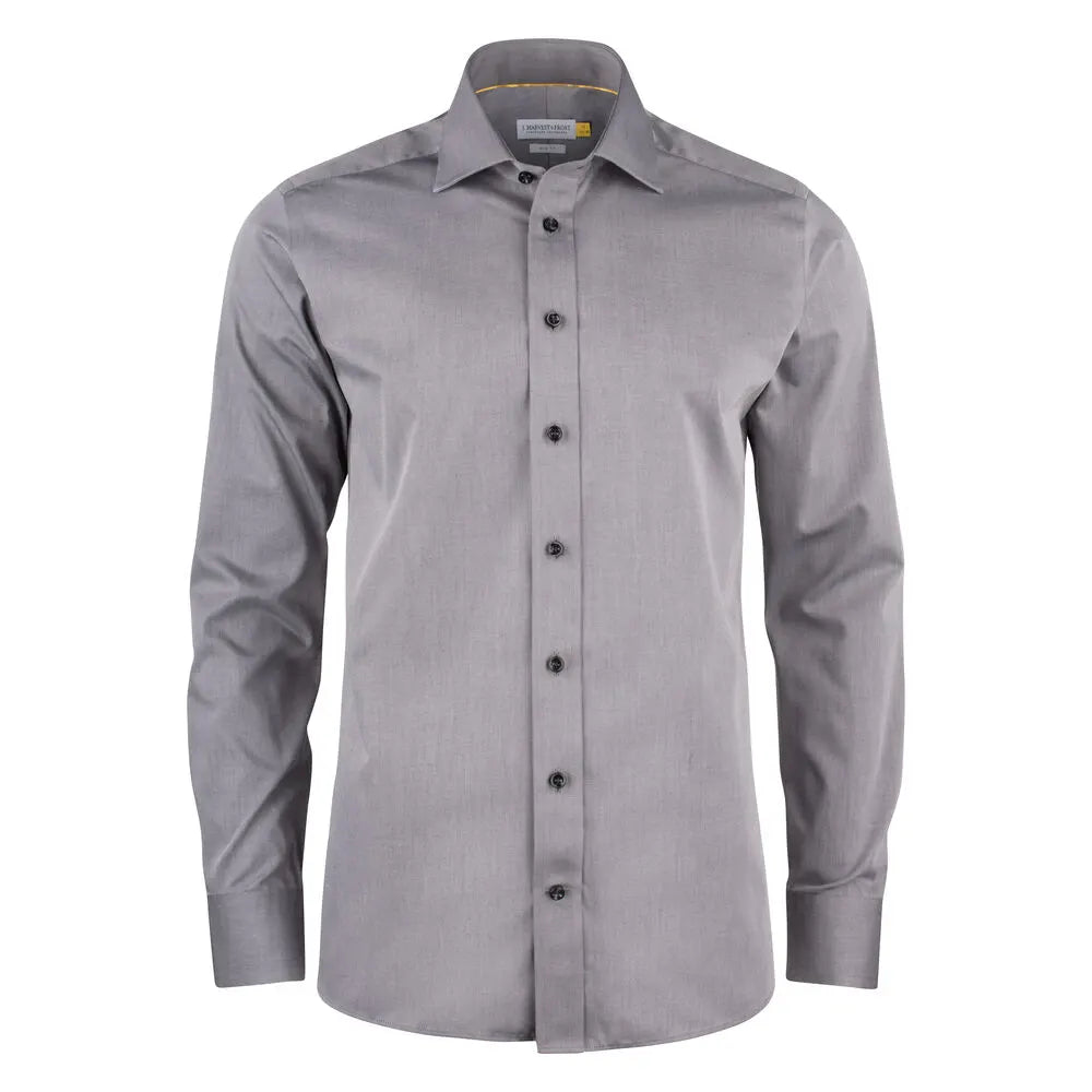 J.Harvest & Frost Yellow Bow 50 Hemd Regular Fit Heren Grijs