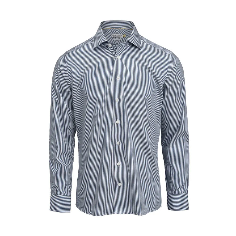 J.Harvest & Frost Yellow Bow 50 Hemd Slim Fit Heren Marine Gestreept
