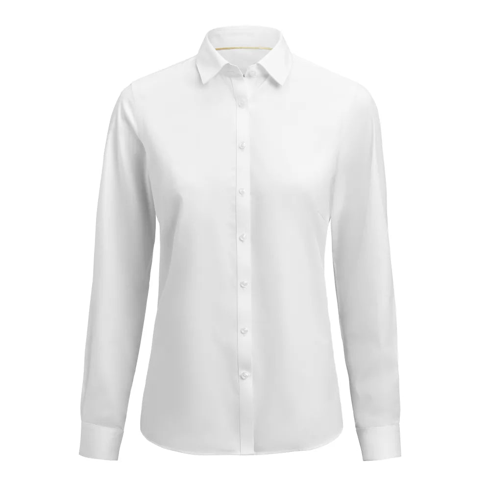 J.Harvest & Frost Yellow Bow 50 Hemd Contemporary Fit Dames Wit