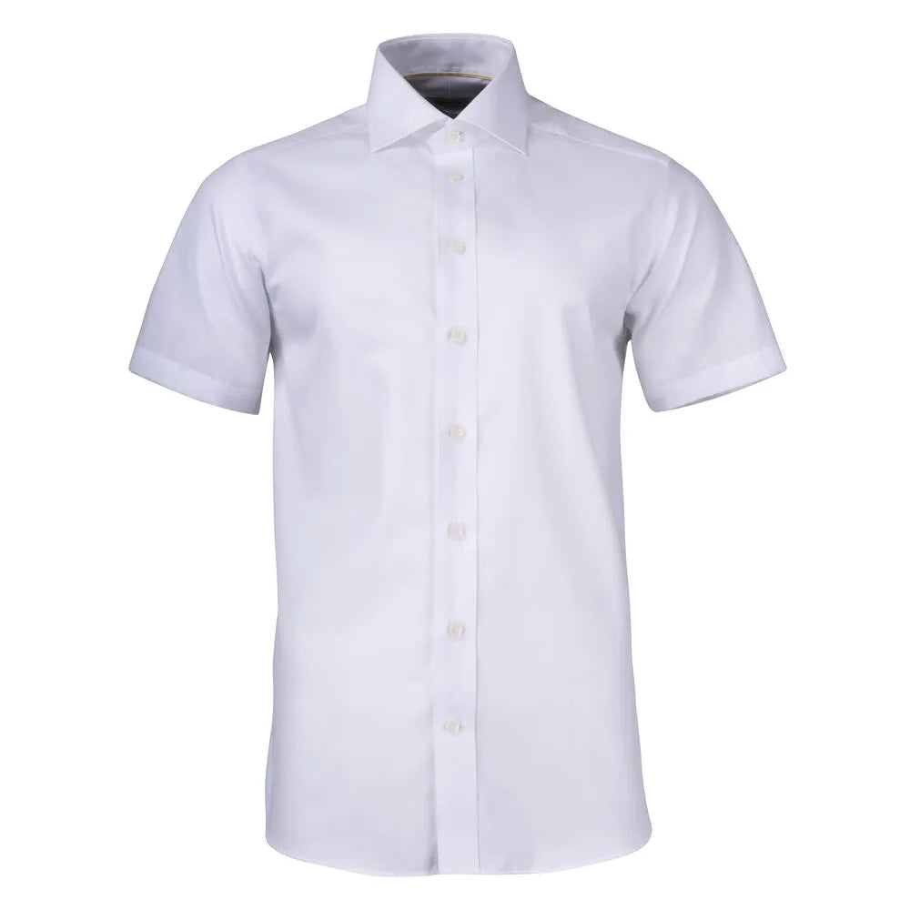 J.Harvest & Frost Yellow Bow 50 S/S Hemd Slim Fit Heren Wit