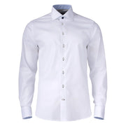 J.Harvest & Frost Yellow Bow 51 Hemd Slim Fit Heren Wit Hemelsblauw