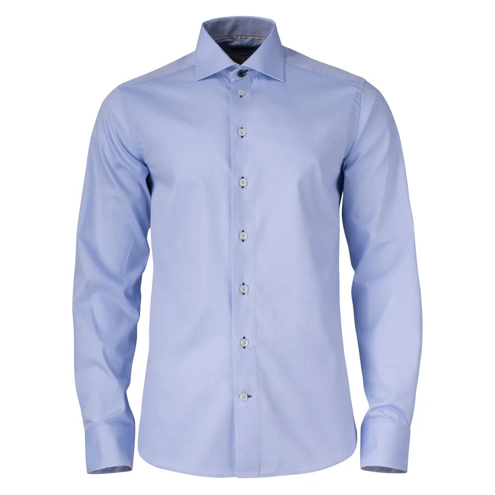 J.Harvest & Frost Yellow Bow 51 Hemd Slim Fit Heren Hemelsblauw Marine