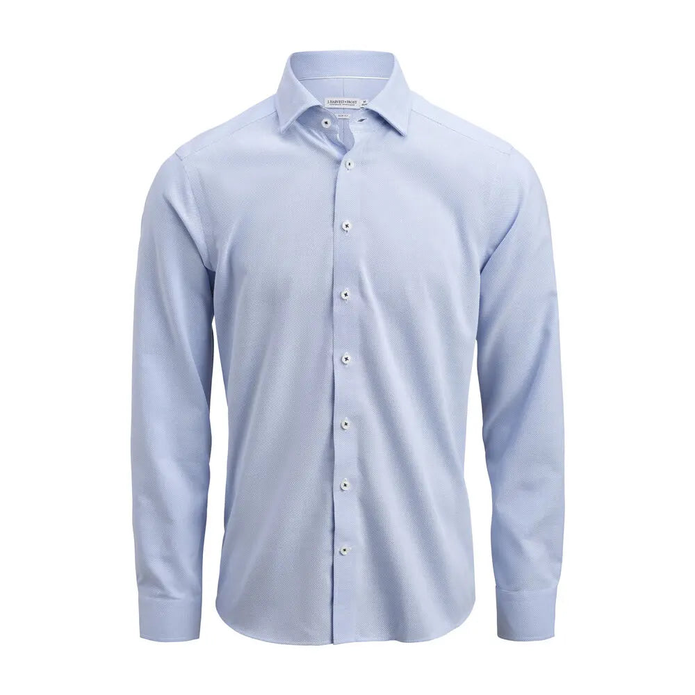 J.Harvest & Frost Yellow Bow 55 Hemd Regular Fit Heren Hemelsblauw