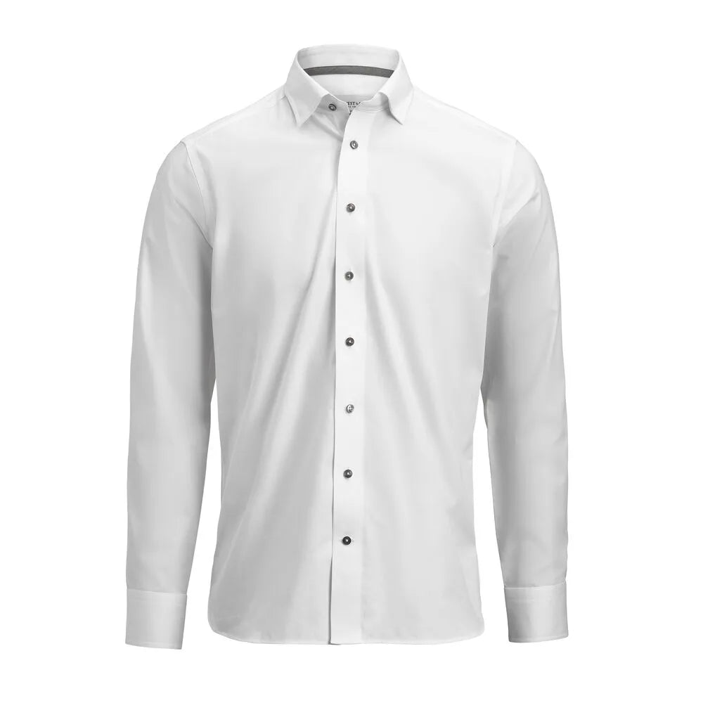 J.Harvest & Frost Yellow Bow 56 Slim Fit Wit Grijs