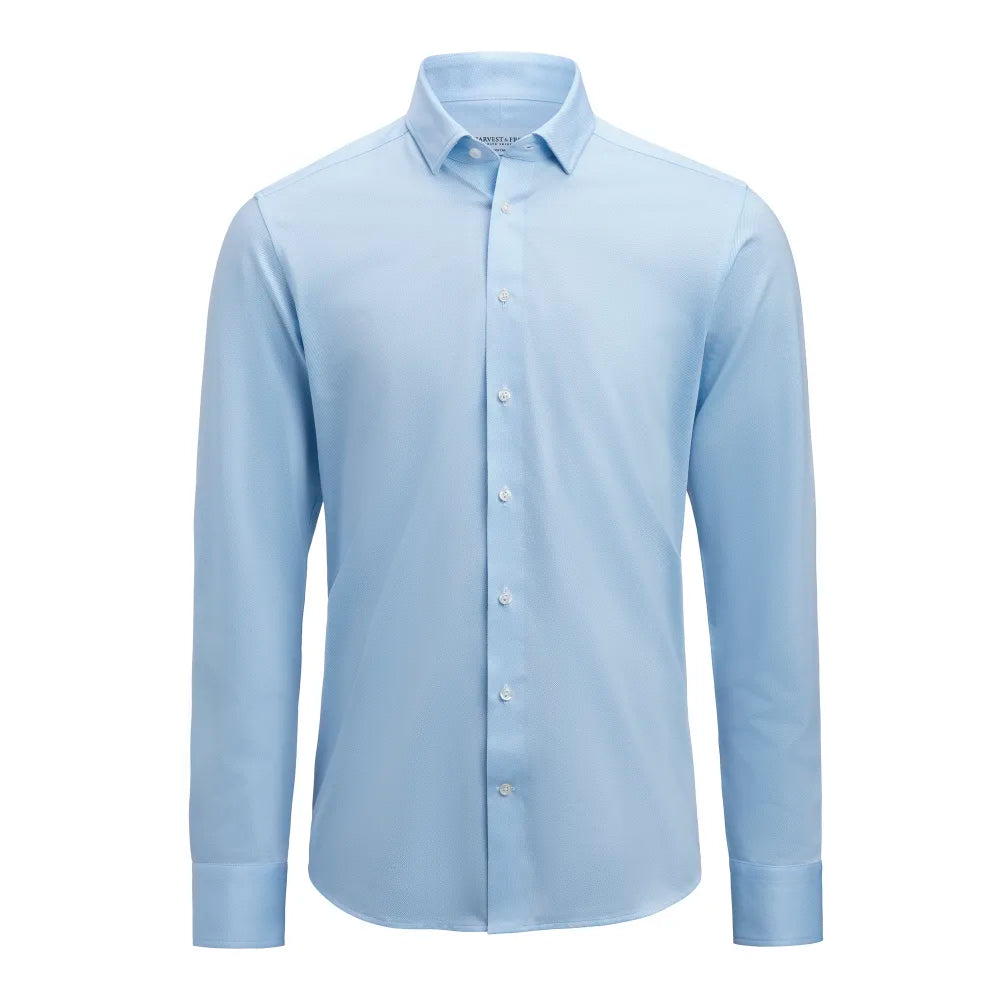 J.Harvest & Frost Yellow Bow 57 Hemd Regular Fit Heren Hemelsblauw