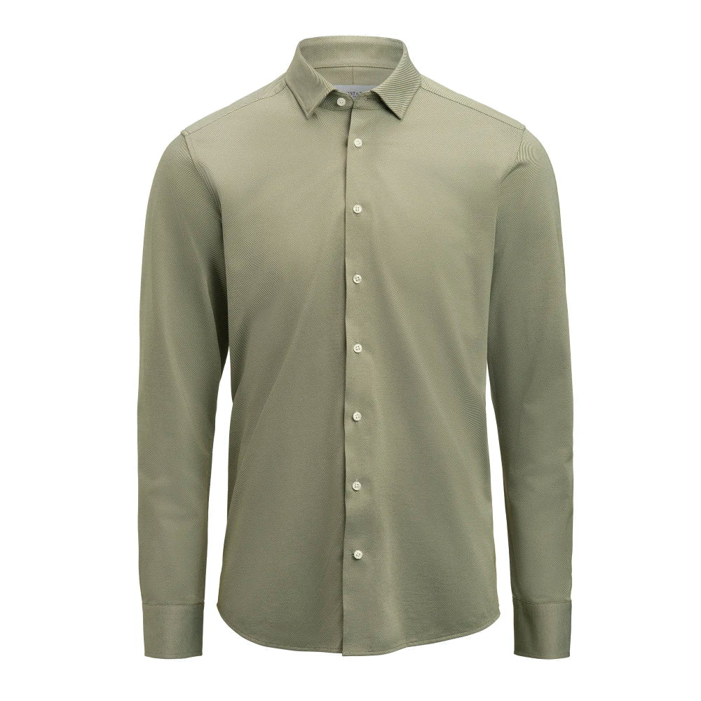 J.Harvest & Frost Yellow Bow 57 Hemd Regular Fit Heren Groen