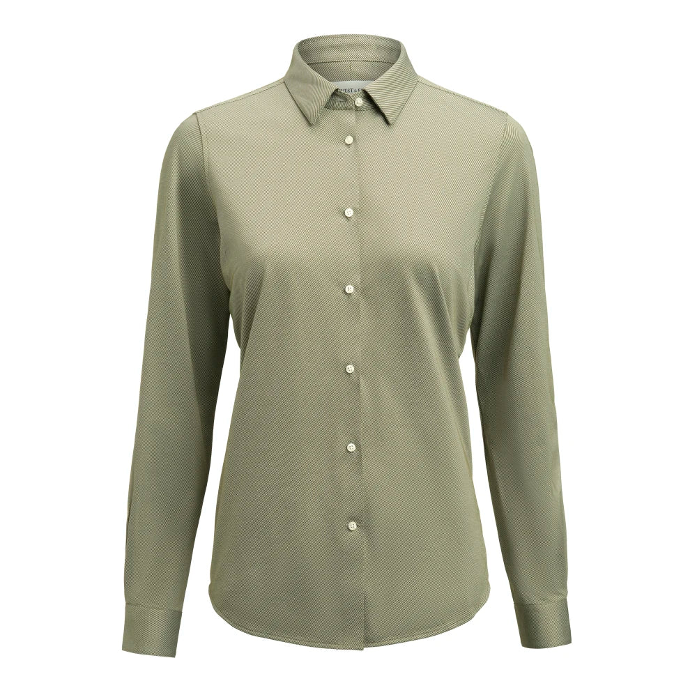 J.Harvest & Frost Yellow Bow 57 Hemd Contemporary Fit Dames Groen