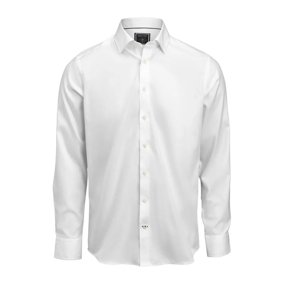 J.Harvest & Frost Black Bow 60 Hemd Slim Fit Heren Wit