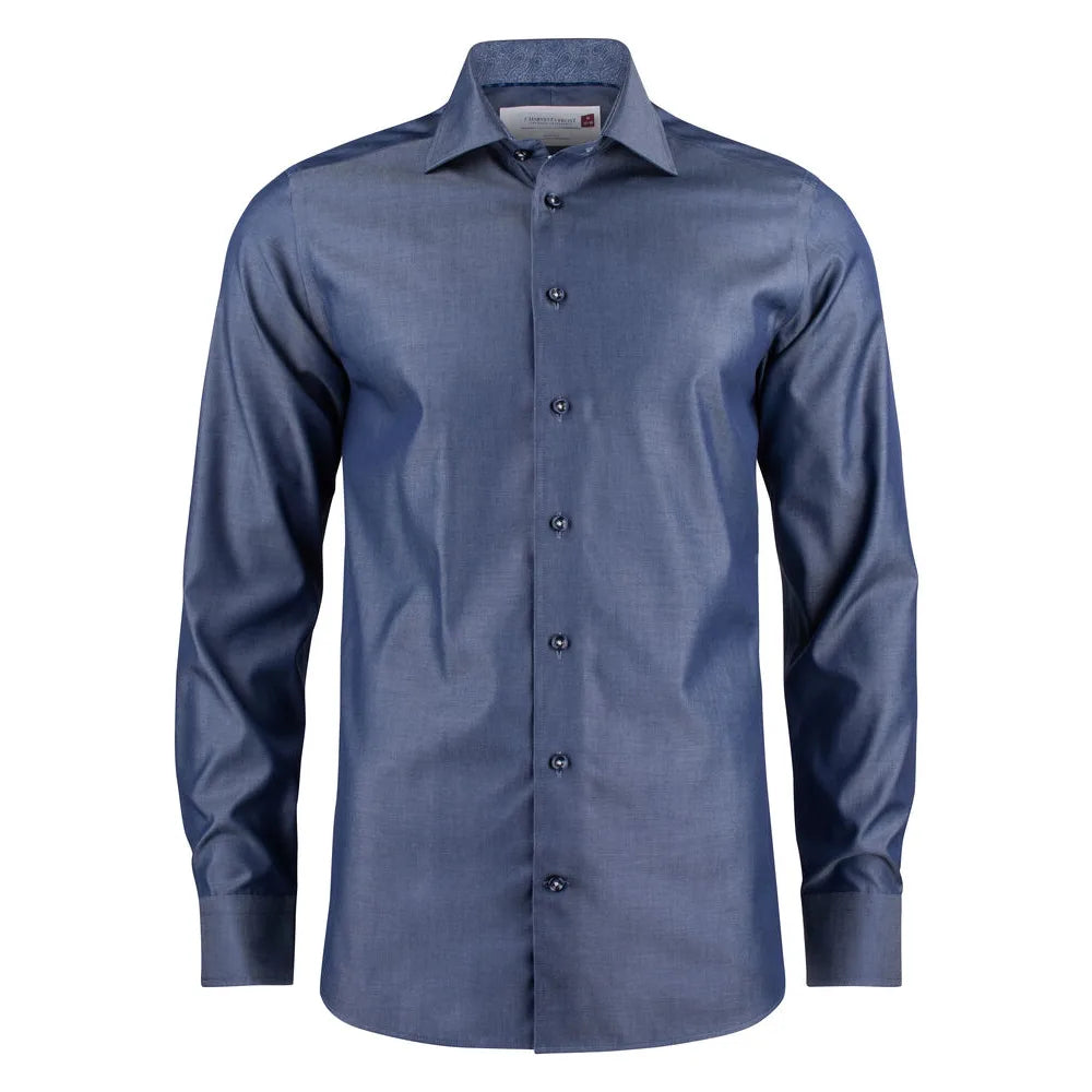 J.Harvest & Frost Red Bow 120 Hemd Regular Fit Heren Indigo