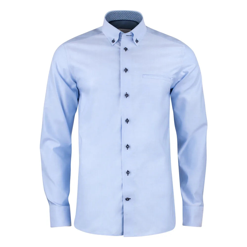 J.Harvest & Frost Red Bow 121 Hemd Regular Fit Heren Hemelsblauw