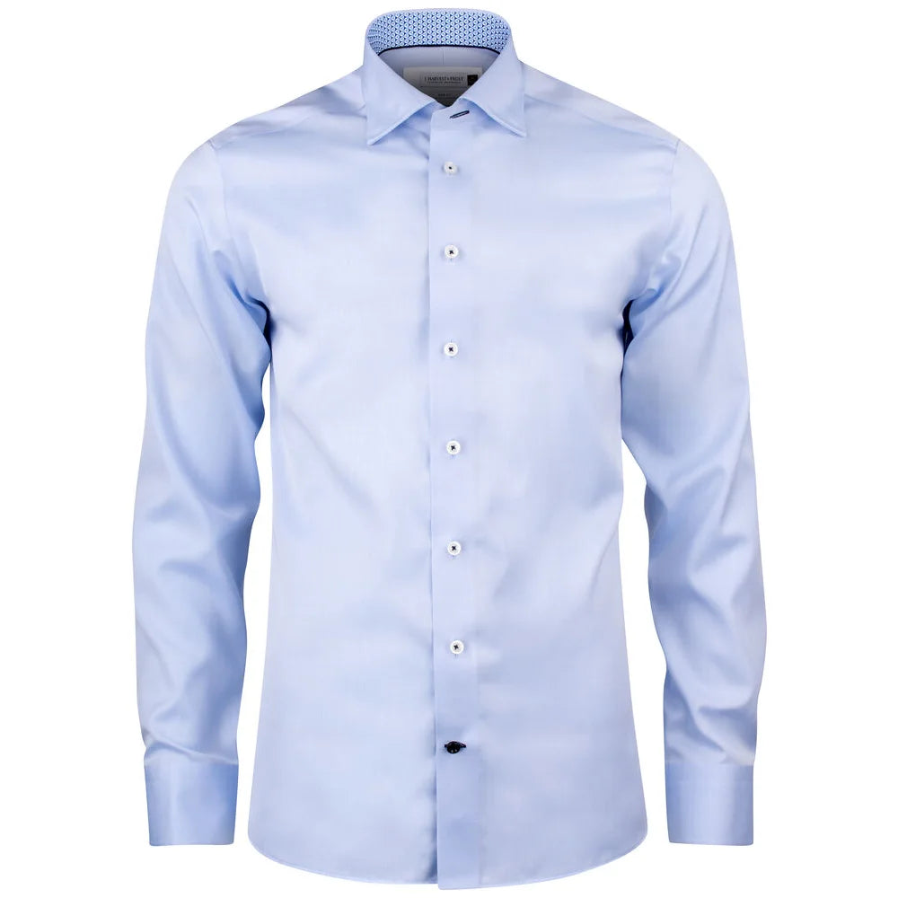 J.Harvest & Frost Red Bow 122 Hemd Regular Fit Heren Hemelsblauw
