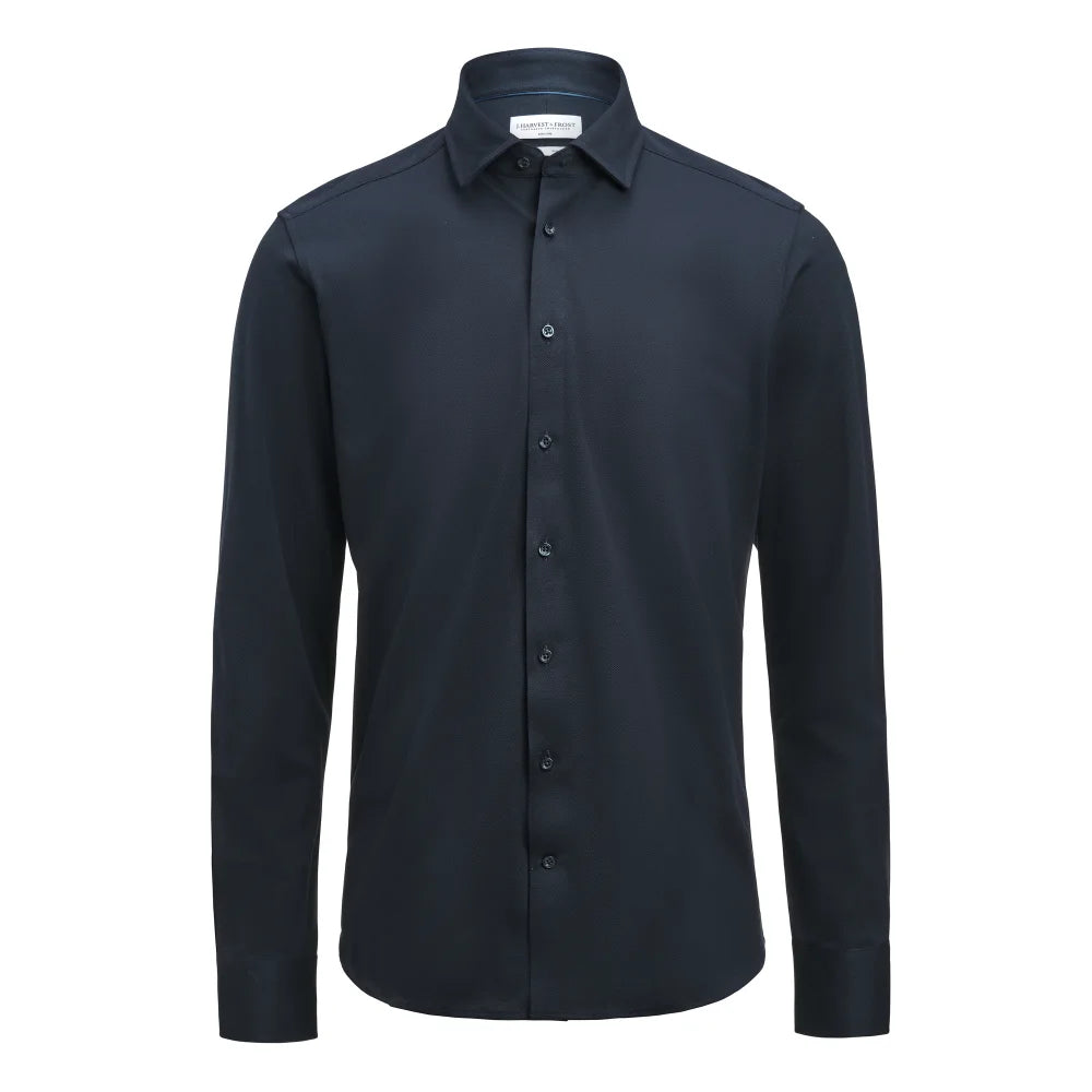 J.Harvest & Frost Indigo Bow 135 Hemd Slim Fit Heren Marine
