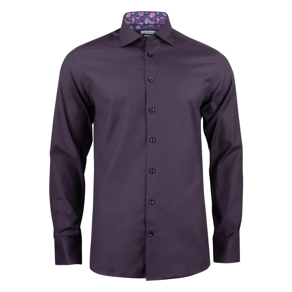 J.Harvest & Frost Purple Bow 142 Hemd Slim Fit Heren Paars
