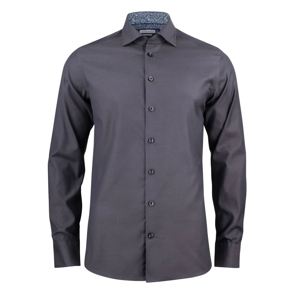 J.Harvest & Frost Purple Bow 142 Hemd Slim Fit Heren Grijs