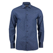 J.Harvest & Frost Purple Bow 143 Hemd Regular Fit Heren Indigo Paisley Fijn Twill