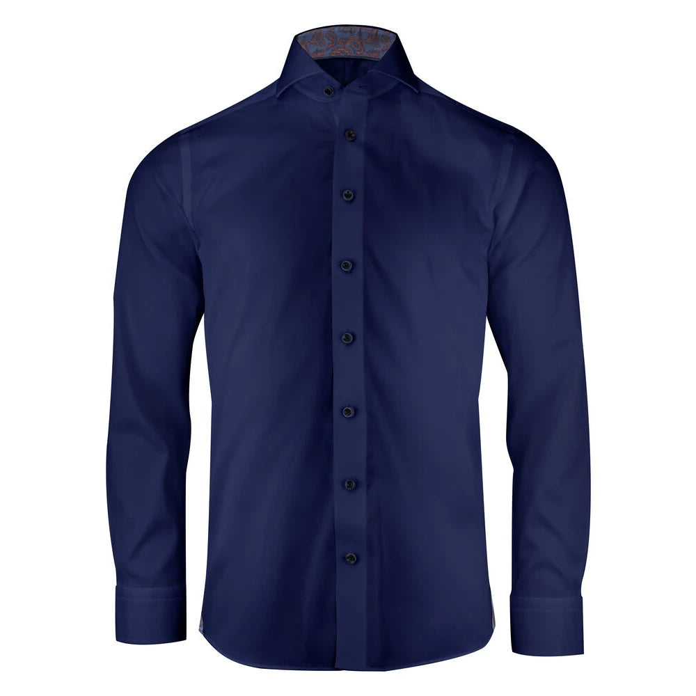 J.Harvest & Frost Purple Bow 146 Hemd Regular Fit Heren Marine