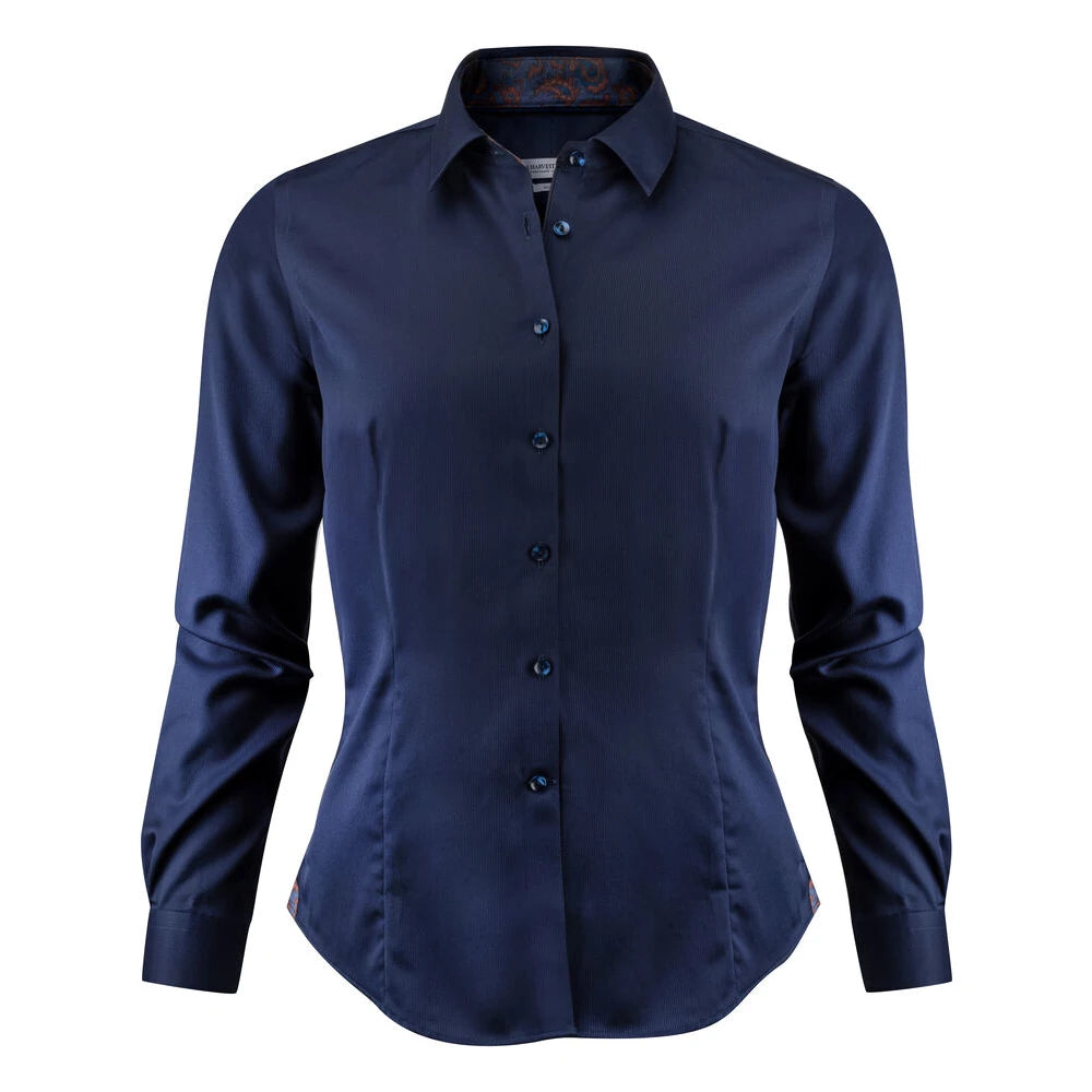 J.Harvest & Frost Purple Bow 146 Hemd Dames Marine