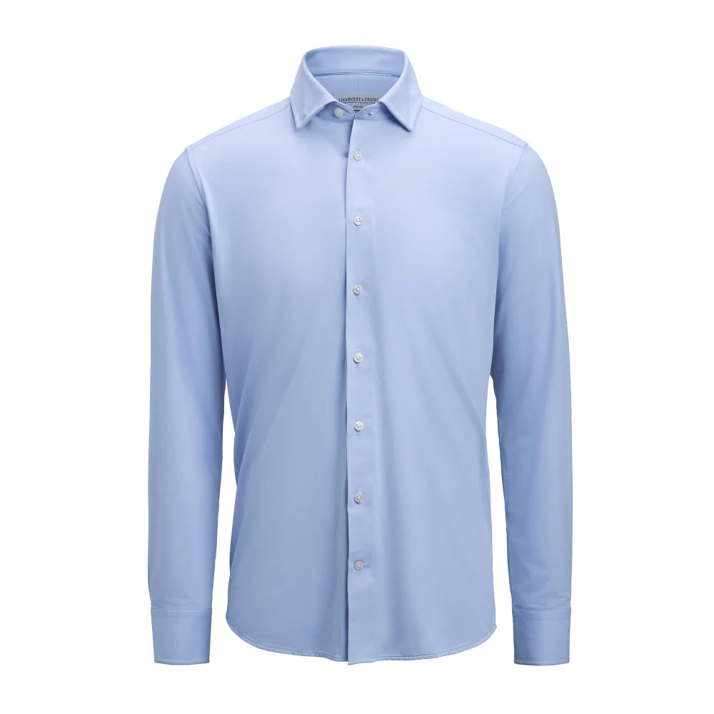 J.Harvest & Frost Purple Bow 147 Hemd Tailored Fit Heren Hemelsblauw