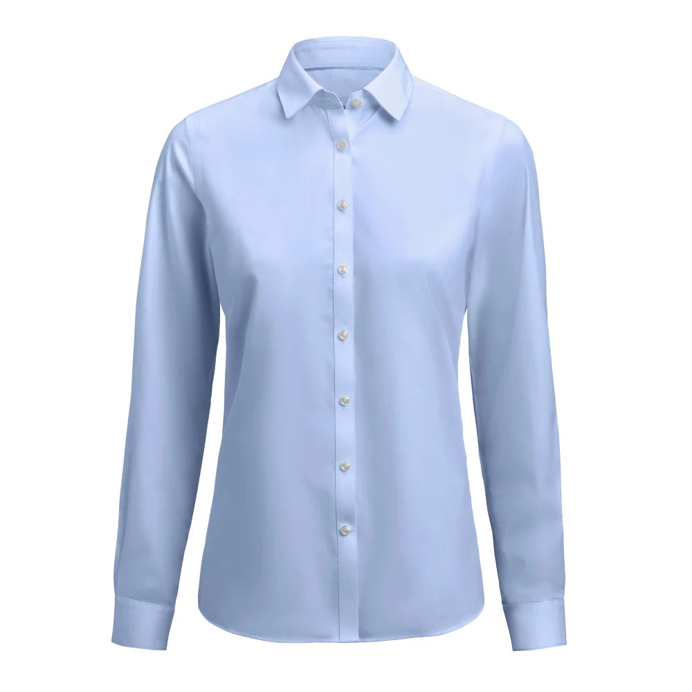 J.Harvest & Frost Purple Bow 147 Hemd Contemporary Fit Dames Hemelsblauw