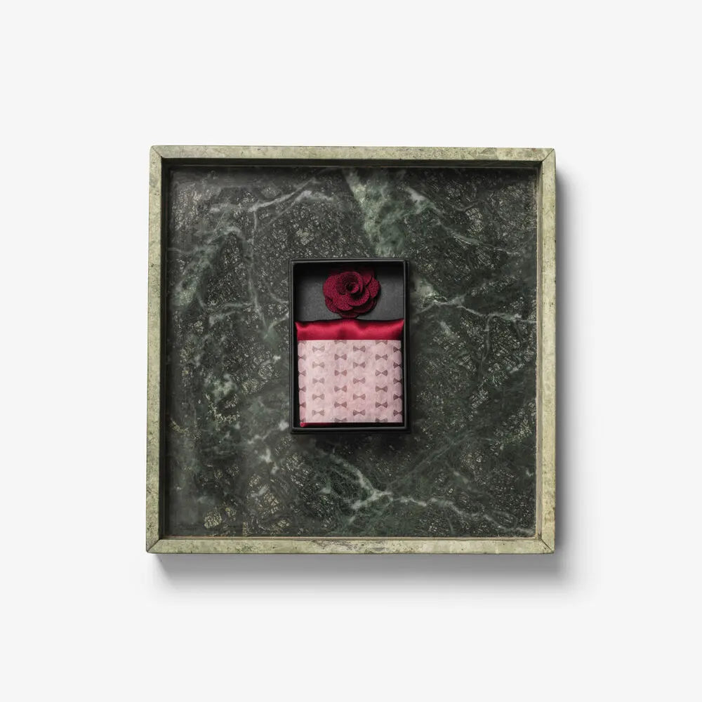 J.Harvest & Frost Solid Hankie & Lapel Pin With Giftbox Rood