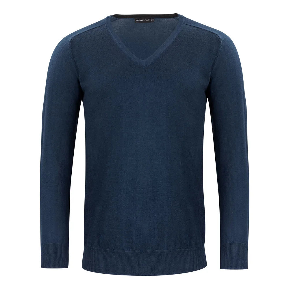 J.Harvest & Frost Merinov Gebreide Sweater Heren Marine