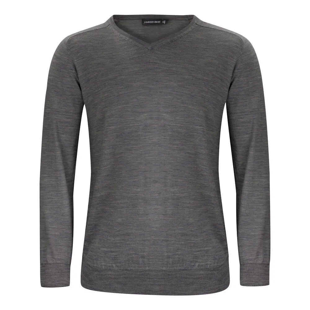 J.Harvest & Frost Merinov Gebreide Sweater Heren Grijs Mêlée