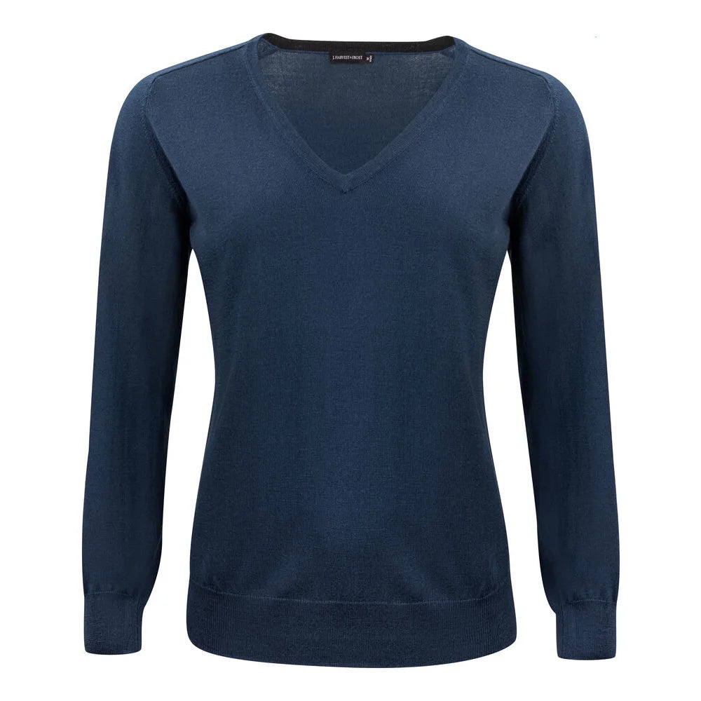 J.Harvest & Frost Merino V Gebreide Sweater Dames Marine