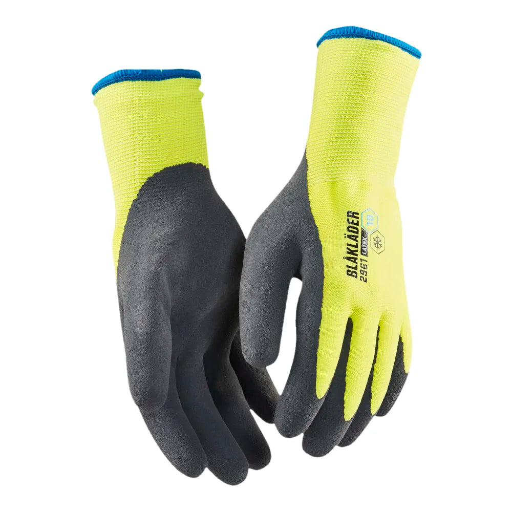 Blaklader 2961 1451 Werkhandschoenen Latex-Gedipt Gevoerd High Vis Geel