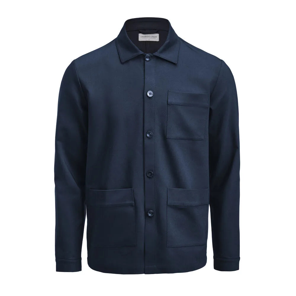 J.Harvest & Frost Patch Pocket Overshirt Unisex Marine
