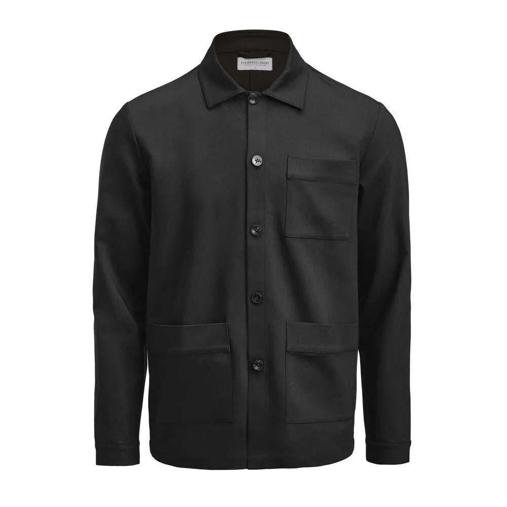 J.Harvest & Frost Patch Pocket Overshirt Unisex Zwart